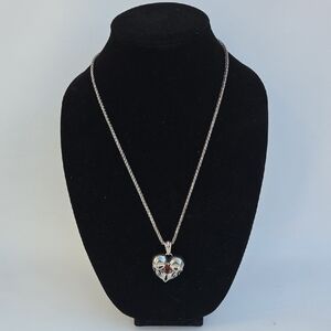 Silver Heart Pendant Necklace